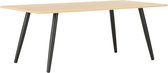 Decoways - Salontafel 120x60x46 cm zwart en eikenkleurig