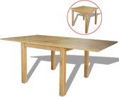 Decoways - Uitschuifbare tafel eikenhout 170x85x75 cm