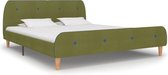 Decoways - Bedframe stof groen 160x200 cm