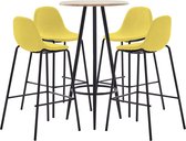 Decoways - 5-delige Barset stof geel