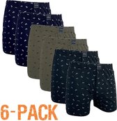 Suaque heren boxershorts wijd | MAAT XXL | 6-pack | Snorretjes