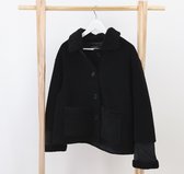 Zwarte teddy jas