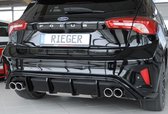 RIEGER - FORD FOCUS 4 + ST HATCH - RIEGER PERFORMANCE DIFFUSER ST & ST LINE QUAD EXHAUST - GLOSS BLACK