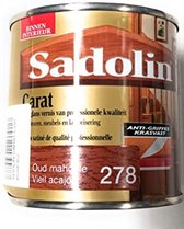 Sadolin - Carat Zijdeglans vernis van professionele kwaliteit voor deuren, meubels en lambrisering - 1L - Oud Mahonie 278