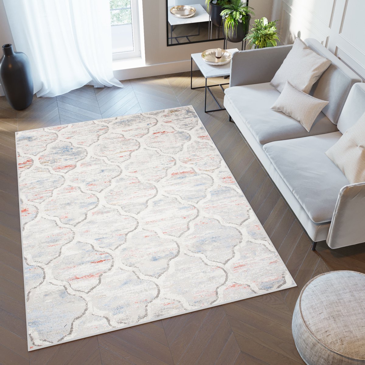 Tapiso Valley Vloerkleed Trellis Tapijten Woonkamer Slaapkamer Maat- 120x170