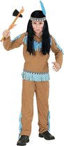 Widmann - Indiaan Kostuum - Muwakake Inidaanse - Jongen - Bruin - Maat 158 - Carnavalskleding - Verkleedkleding