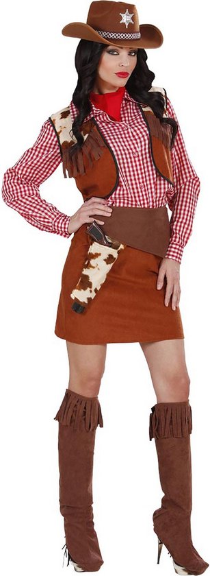 Widmann - Cowboy & Cowgirl Kostuum - Cowgirl Luxe Renegade Kostuum Vrouw bruin - XL... | bol.com