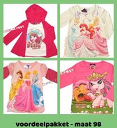 Disney voordeelpakket 4 stuks maat 98 meisjes - Prinsessen en Filly Elves - t-shirt lange mouwen longsleeves roze