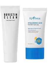 Isntree Hyaluronic Acid Watery Sun Gel SPF50+ PA++++ 50ml + ROVECTIN Clean Water Lotus Cream 60ml SET