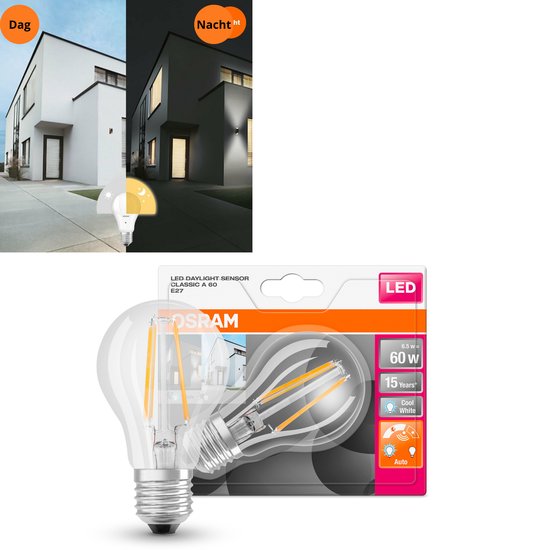 Lampe LED Proventa® Sensor E27 avec capteur jour et nuit - Marche/arrêt  automatique -... | bol.com