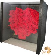 Gift Passion Luxe Acrylbox met Longlife Rozen – Rode -  flowerbox - giftbox -  cadeau voor vrouw