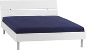 Modern bed voor volwassenen 140x190 - Wit gelakt - H 79 cm - LUX