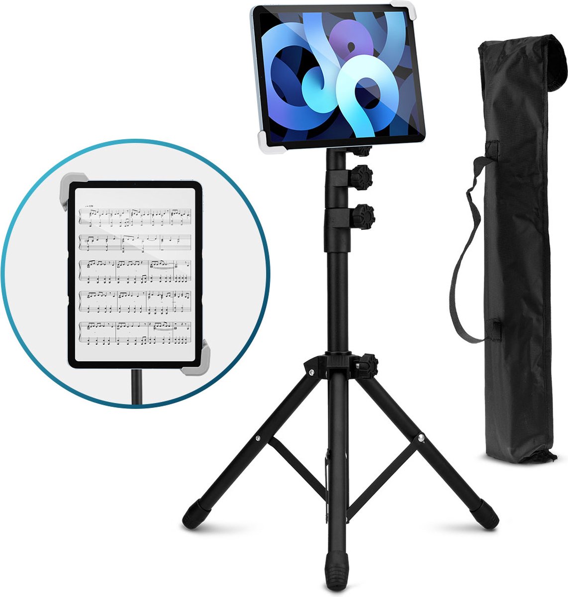Muziekstandaard voor tablet en iPad, Lessenaar voor digitale bladmuziek |  bol.com