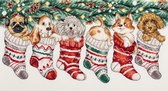 Borduurpakket kerst puppies van Panna 7260 borduren