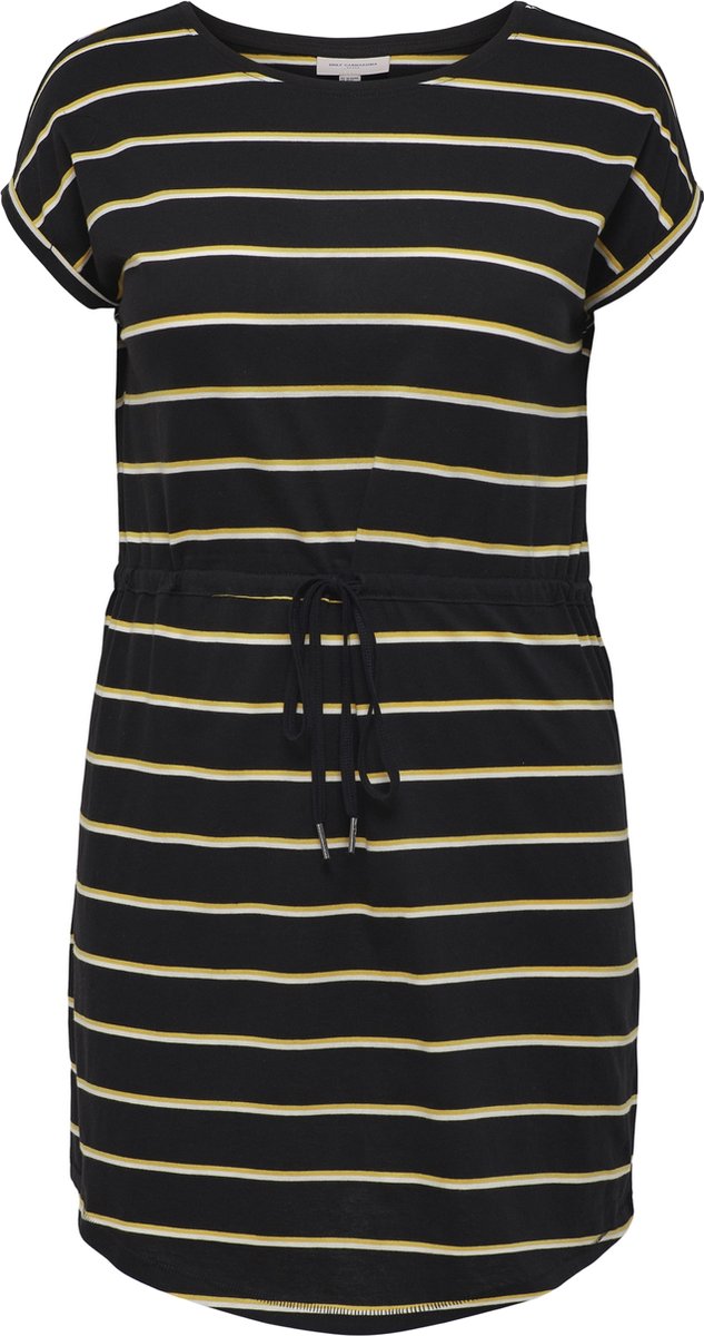 ONLY CARMAKOMA - CARAPRIL SS KNEE DRESS STRIPE JRS NOOS - Dames - Mini jurken