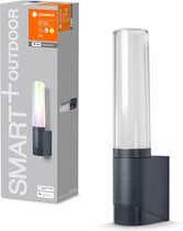 Ledvance Smart+ Wifi Wandlamp Flare Donker Grijs Buiten 7.5W 320lm - 830 Warm Wit | RGBW - Dimbaar.