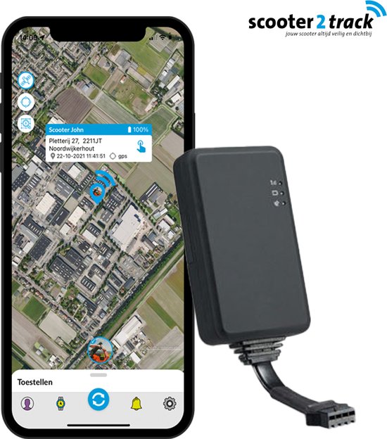 Scooter2Track - GPS tracker volgsysteem voor Scooters - Volledig prepaid - Eenvoudige installatie - Anti-diefstal