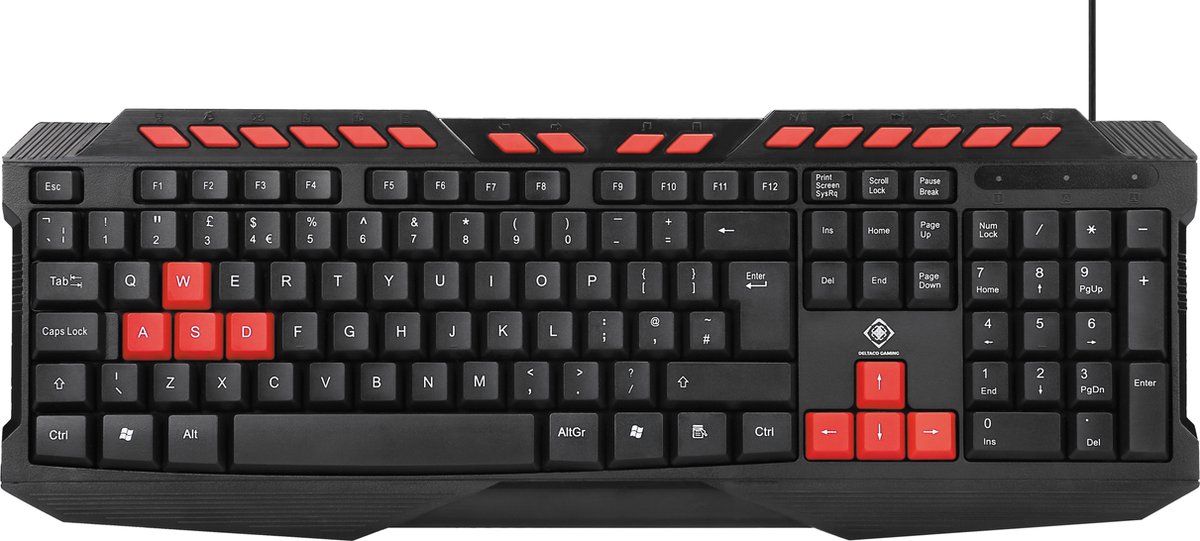 DELTACO GAMING GAM‑024UK Keyboard - USB bedraad