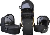 Cangaroo Noble 2020 Black 3-in-1 Kinderwagen incl. Autostoel 5536 Cangaroo Noble 2020 Black 3-in-1 Kinderwagen incl. Autostoel 5536