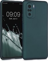 kwmobile telefoonhoesje voor Xiaomi Poco F3 - Hoesje voor smartphone - Back cover in metallic petrol
