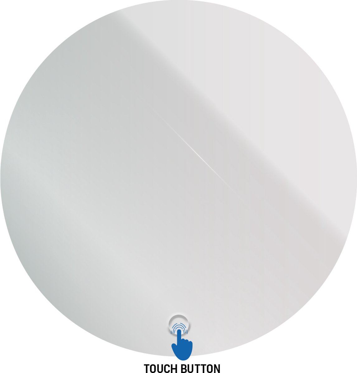 Bally Omega Rond Badkamerspiegel Met Geintegreerde LED Verlichting Anti Condens Touchscreen Schakelaar Ø80cm