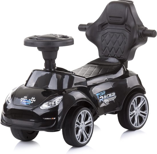 Chipolino Loopauto Turbo Met duwstang Met geluid 3 in 1 Zwart
