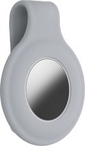 kwmobile clip compatibel met Apple AirTag - Siliconen houder in grijs - Hoesje met clip