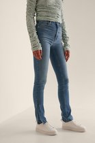 na-kd Side Slit Skinny Dames Jeans - Maat EU 40