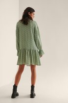 na-kd Frill Detail Mini Dames Jurk - Maat EU 42