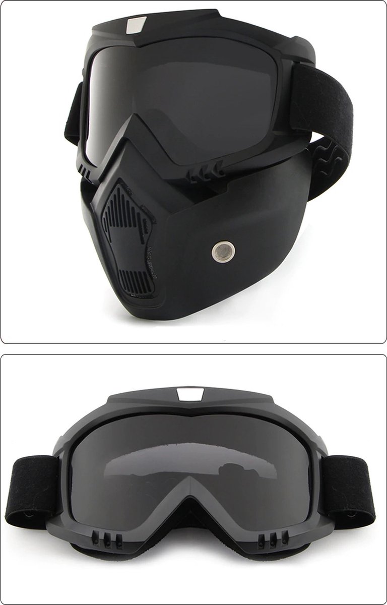 Masque Moto avec Masque - Masque de Ski - Scooter - Anti UV