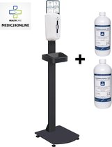 Desinfectie zuil | Desinfectie Paal Automatisch dispenser Sensor - Incl. 2 Liter Handalcohol en DC Adapter - 1 Jaar Fabrieksgarantie.