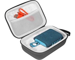 Hard Cover Opberghoes geschikt voor JBL GO 3 - Beschermhoes Travel Case Hoes Opbergtas - Zwart/grijs