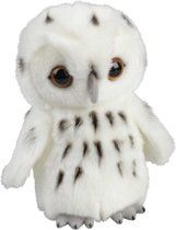 Pluche kleine knuffel dieren Sneeuwuil vogel van 18 cm - Speelgoed knuffels uilen/vogels - Leuk als dieren cadeau voor kinderen