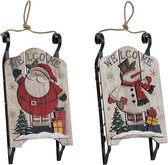 Slee DKD Home Decor Kerstmis Hout (2 pcs) (21.5 x 8 x 44 cm)