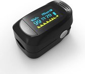 Saturatiemeter - Oximeter - Zuurstofmeter & Hartslagmeter - incl. koord - Zwart
