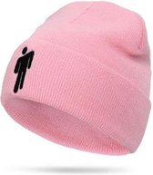 Billie Eilish muts - Roze Beanie