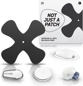 Not Just a Patch - X Patches - Black - 20 pack - For all CGM or Omnipod
