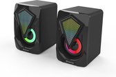 DENVER® 2.0 gaming luidspreker met RGB-licht en USB-voeding