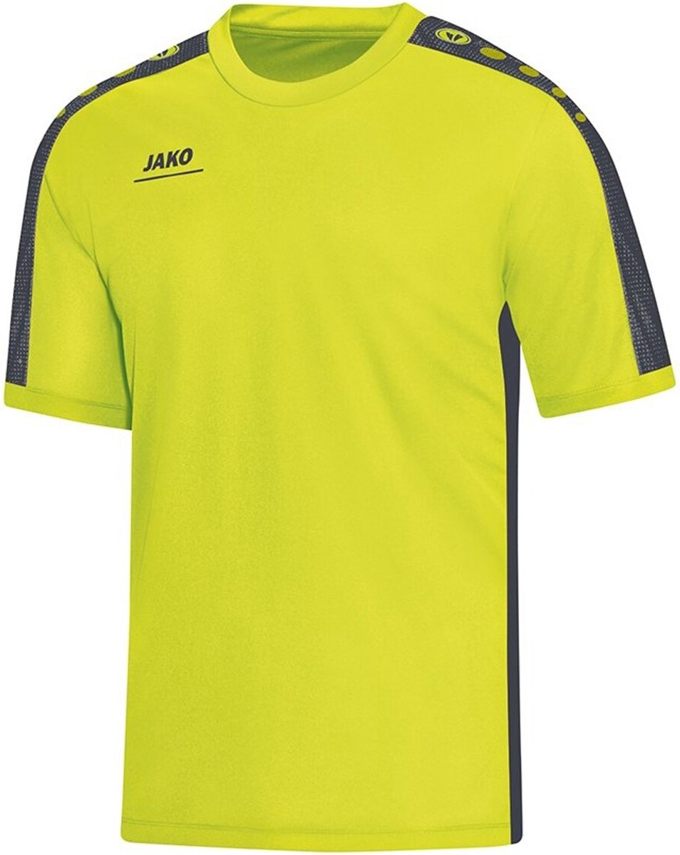 Jako - T-Shirt Striker - Shirt Junior Groen - 152 - lime/antraciet
