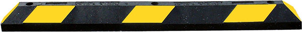 Park-It® rubberen varkensrug – wielstop Wit & Zwart x 180 cm x