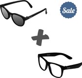 Goodcha Sun & Screen Twin Pack - keyhole zonnebril en blauw licht bril kind voor meisje en jongen - computerbril met filter - gamebril - 3-6 jaar