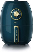 BEAR Air Fryer Olie gratis Gezondheid Friteuse Fornuis Multifunctionele Smart Touch LCD Airfryer voor Frieten Pizza Green - Zwart 3L - A19A