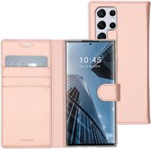 Accezz Hoesje Geschikt voor Samsung Galaxy S22 Ultra Hoesje Met Pasjeshouder - Accezz Wallet Softcase Bookcase - Rosé Goud