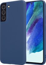 ShieldCase telefoonhoesje geschikt voor Samsung galaxy s22 silicone case - donkerblauw