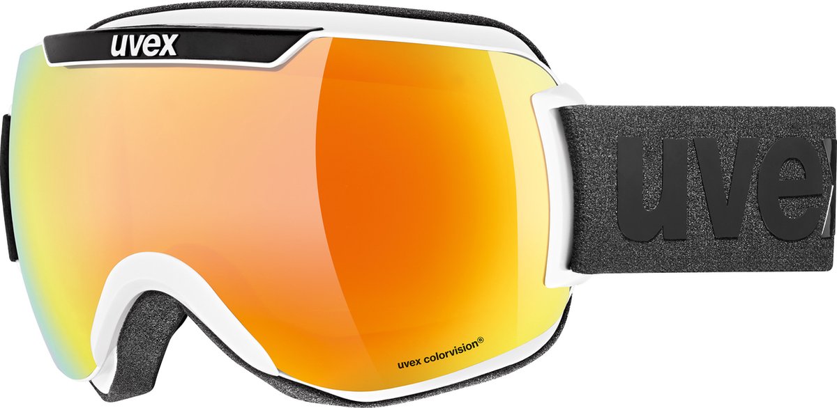 Uvex Skibril Downhill 2000 CV white-black/mirror-orange