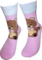 Verjaardag cadeau - BEER - Grappige sokken - Schildpadsokken - Valentijn - Leuke sokken - Vrolijke sokken - Luckyday Socks - Cadeau sokken - Socks waar je Happy van wordt - Maat 35