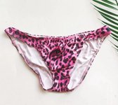 Sexy Luipaard Print Roze Slip Maat XL