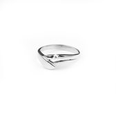 Silventi 943282803-50 Zilveren Ring - Dames - Zirkonia - Fantasie - 6,3 mm Breed - Maat 50 - Rhodium - Zilver