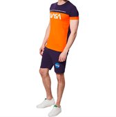 Nasa heren pyjama - blauw  - oranje - Maat M