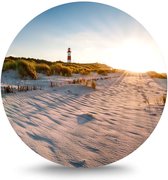 Maison de France - Dibond  Rond - duinlandschap 2 - wit dibond / rond - 80 cm